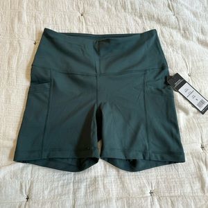 Yogalicious High Waist Yoga Shorts - Frosted Emerald - Small